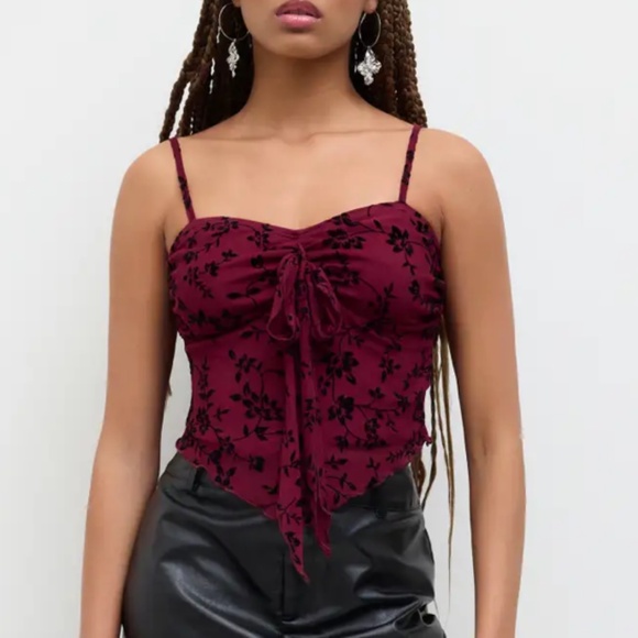 Dark Pink/Purple and Black Going Out Top - Picture 1 of 3